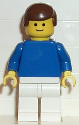 Soccer Player Blue/White Team Player 4 (soc033)