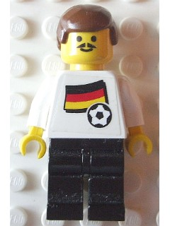 Soccer Player - German Player 1, German Flag Torso Sticker on Front, Black Number Sticker on Back (specify number in listing) (soc019s01)