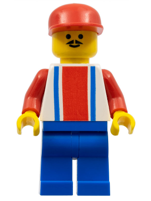 Soccer Player - Red, White, and Blue Team with Number 9 on Back, Red Cap (soc047)