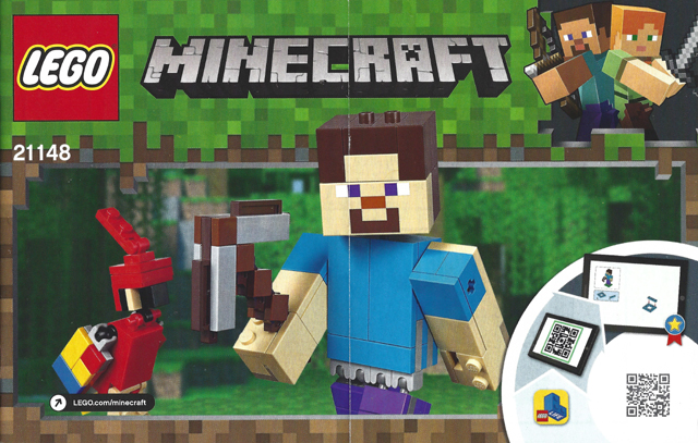 21148 Minecraft Steve BigFig with Parrot (Certified) LEGO Minecraft