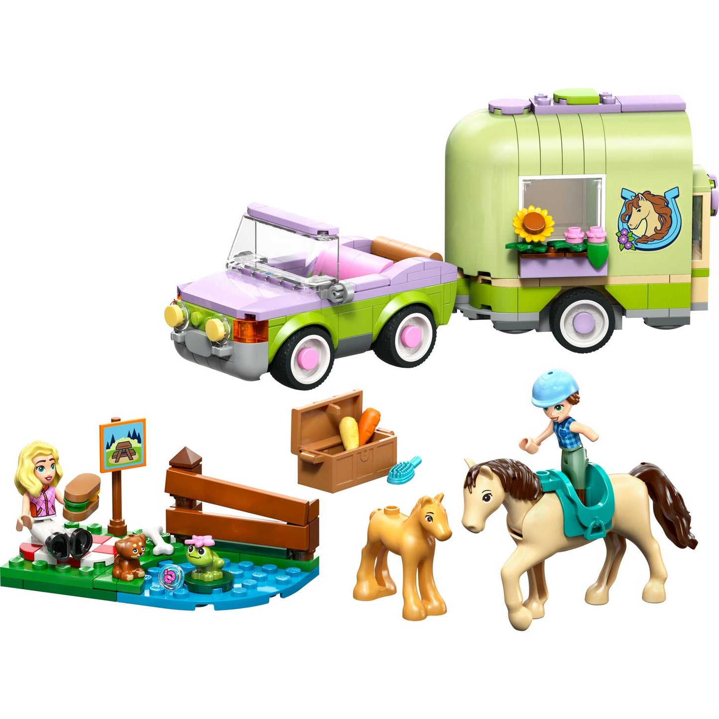 42695 Horse & Baby Foal Trailer