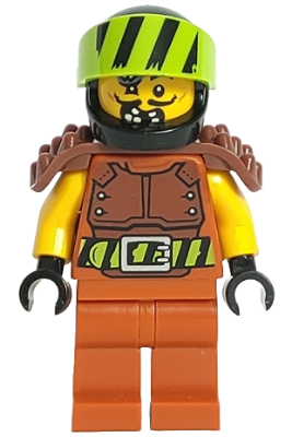 Wallop - Stuntz Driver, Reddish Brown Spiked Shoulder Pads (cty1318)