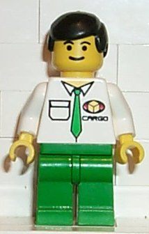Cargo - White Shirt, Green Legs, Black Male Hair (car001)