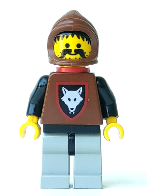 Wolfpack - Moustache, Black Arms and Light Gray Legs, Brown Hood and Red Cape (cas252)