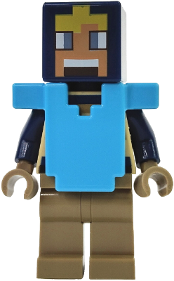 Hero - Tan Torso, Dark Tan Legs, Medium Azure Armor