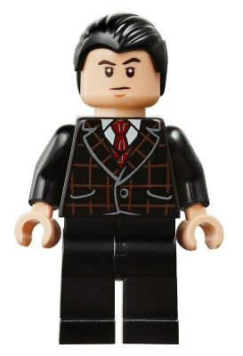 Bruce Wayne - Black Suit with Dark Red Tie (sh0596)