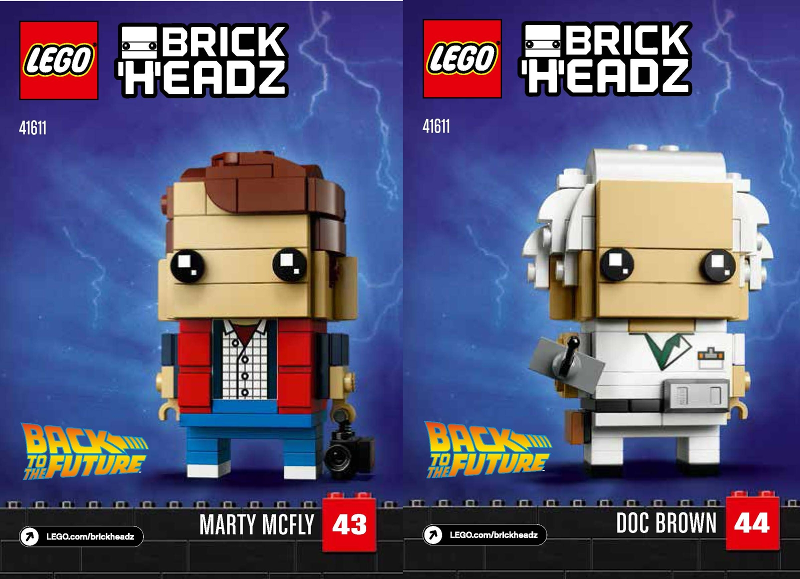 41611 Marty McFly & Doc Brown (Used) LEGO BrickHeadz
