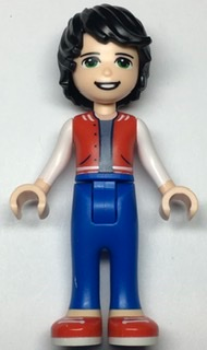 Friends Jackson - Red Shoes, Blue Trousers, Red Vest, Sand Blue Undershirt, White Sleeves (frnd0500)
