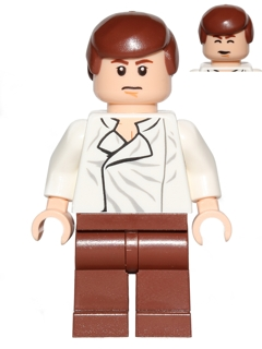 Han Solo - White Shirt with Wrinkles on Front, Reddish Brown Legs, Dual Sided Head (sw0403)