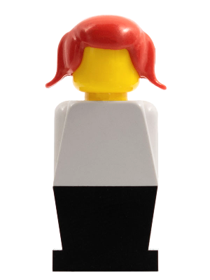 LEGOLAND - White Torso, Black Legs, Red Pigtails Hair (old036)