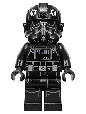 Imperial TIE Fighter Pilot - Light Nougat Head, Scowl, White Insignia on Helmet (sw0926)