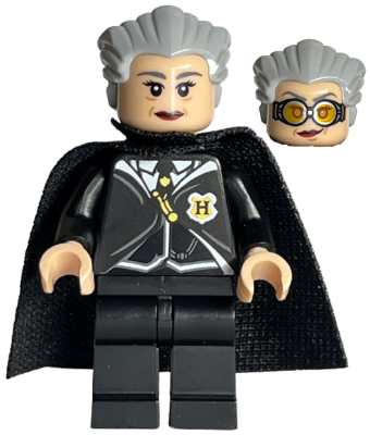 Madam Rolanda Hooch - Black Outfit, Light Nougat Head, Spongy Cape (hp170)