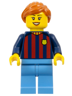 Soccer Fan - FC Barcelona, Female, Medium Blue Legs (soc146)
