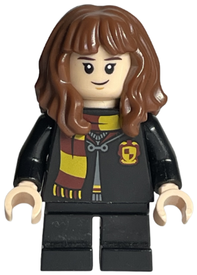 Hermione Granger - Hogwarts Robe Clasped with Gryffindor Shield, Black Short Legs (hp208)