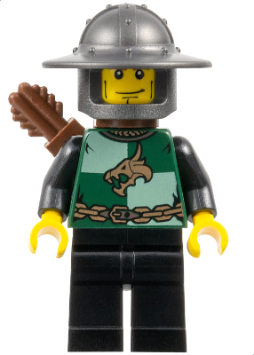 Kingdoms - Dragon Knight Quarters, Helmet with Broad Brim, Vertical Cheek Lines, Quiver (cas466)