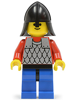 Scale Mail - Red with Red Arms, Blue Legs with Black Hips, Black Neck-Protector (cas154)