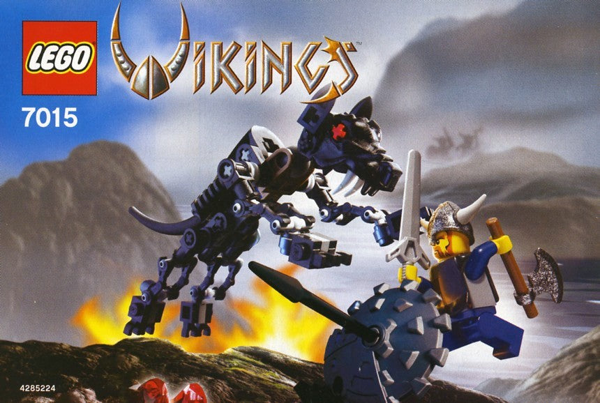 7015 Viking Warrior Challenges the Fenris Wolf (Used) LEGO Vikings