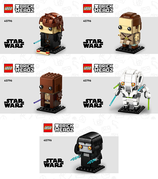 40796 Revenge of the Sith Heroes & Villains (Used) LEGO BrickHeadz