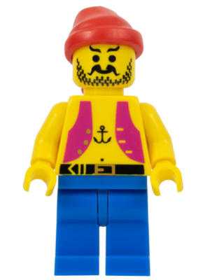 Pirate Anchor Light Purple Vest, Blue Legs, Red Bandana (Reissue) (pi013new)