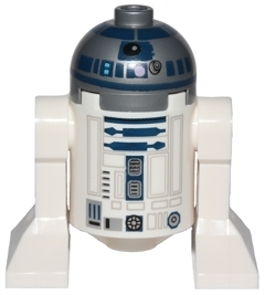 Astromech Droid, R2-D2 - Flat Silver Head, Lavender Dots and Small Receptor (sw0527a)
