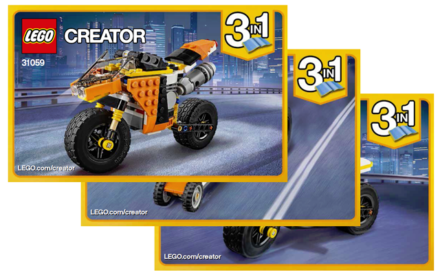 31059 Sunset Street Bike (Used) LEGO Creator