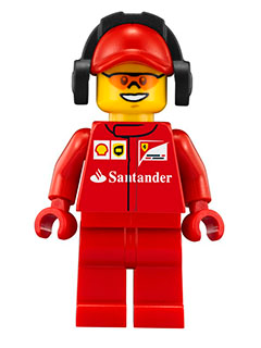 Scuderia Ferrari Team Crew Member - Male, Orange Safety Glasses (sc014)