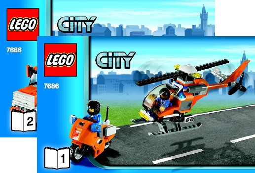 7686 Helicopter Transporter (Used) LEGO City