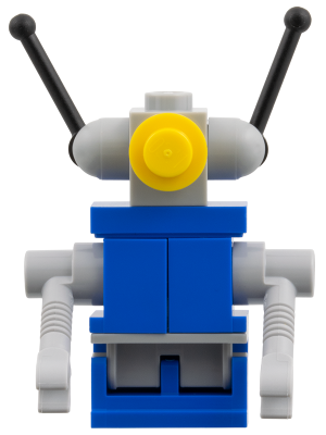 Classic Space Droid - Light Bluish Gray and Blue with Yellow Eye and Light Bluish Gray Arms (sp155)