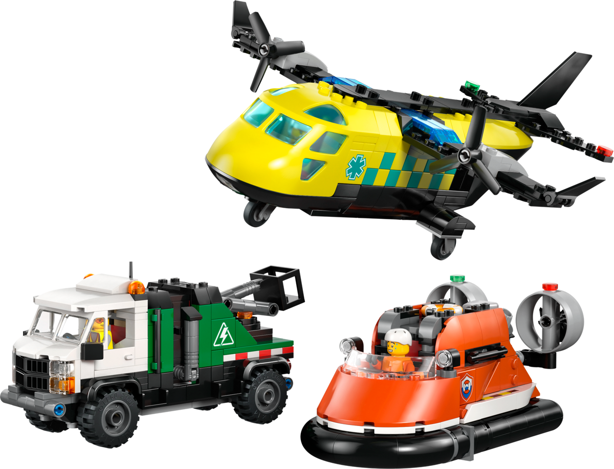 60505 Airplane, Service Truck & Hovercraft Remix (Certified) LEGO City