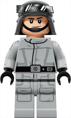 Imperial AT-ST Driver - Helmet with Molded Goggles, Light Bluish Gray Jumpsuit with Silver Dot, Printed Arms, Printed Legs (sw1420)