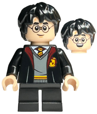 Harry Potter - Gryffindor Robe Open, Black Short Legs, Grin / Open Mouth Smile (hp438)