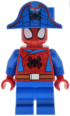 Spider-Man (Peter 'Spidey' Parker) - Medium Legs, Black Spider Logo, Dark Orange Belt, Pirate Hat (sh1111)