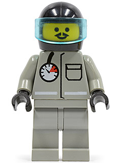 Fire - Air Gauge and Pocket, Light Gray Legs, Moustache, Black Helmet, Trans-Light Blue Visor (firec013)
