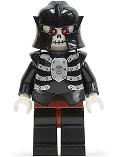 Fantasy Era - Skeleton Warrior 4, White, Black Breastplate and Helmet, Dark Red Hips and Black Legs (cas330)
