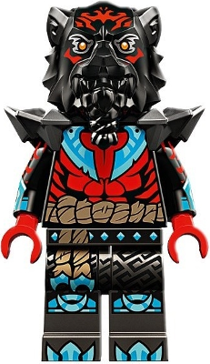 Lord Ras - Red Markings and Muscles, Pearl Dark Gray Shoulder Armor (njo0893)