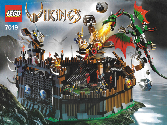 7019 Viking Fortress against the Fafnir Dragon (Used) LEGO Vikings