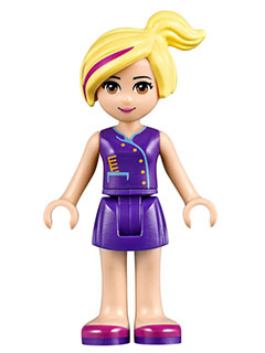 Friends Natasha - Dark Purple Skirt, Dark Purple Top with Comb (frnd0096)