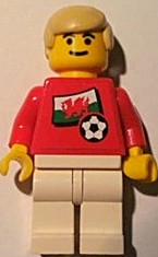 Soccer Player - Welsh Player 2, Welsh Flag Torso Sticker on Front, Black Number Sticker on Back (specify number in listing) (soc024s04)