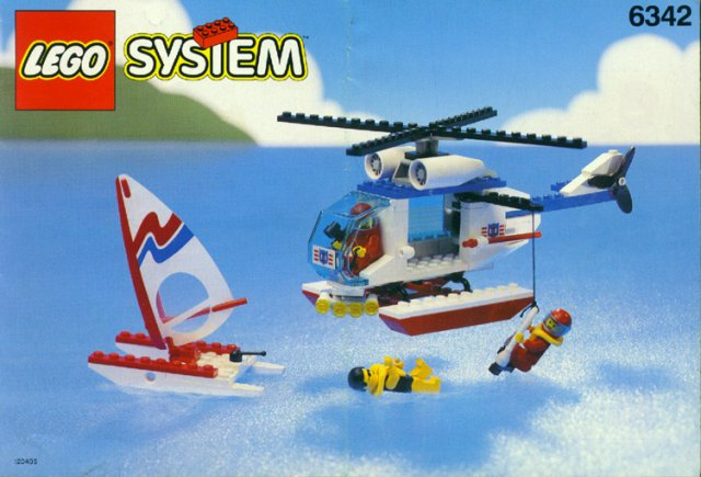6342 Beach Rescue Chopper (Certified) LEGO Town