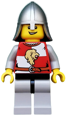 Kingdoms - Lion Knight Quarters, Helmet with Neck Protector, Open Grin (cas501)