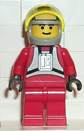 Rebel Pilot B-wing (Yellow Head, Light Gray Helmet, Trans-Yellow Visor) (sw0032)