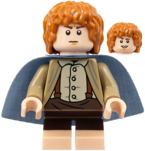 Samwise Gamgee (Sam) - Dark Tan Jacket, Sand Blue Cape (lor113)