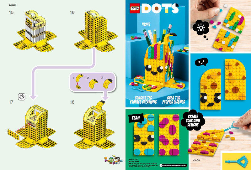 41948 Cute Banana Pen Holder (Certified) LEGO DOTS