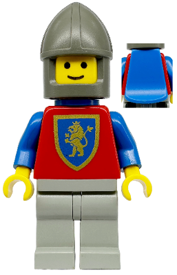 Crusader Lion - Light Gray Legs, Dark Gray Chin-Guard, Blue Plastic Cape (cas116)