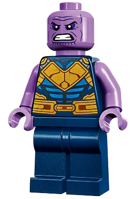 Thanos - Minifigure, Dark Blue and Gold Outfit, Medium Lavender Arms (sh0859)