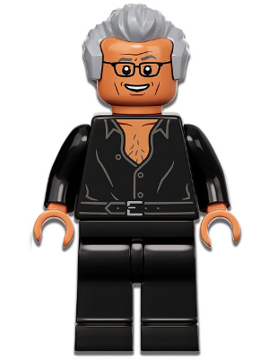 Dr. Ian Malcolm - Partially Open Shirt, Light Bluish Gray Hair (jw085)