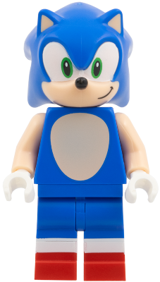 Sonic the Hedgehog - Light Nougat Face and Arms, Grin to Left (son004)