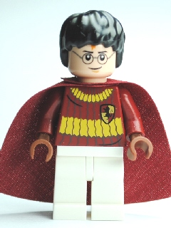 Harry Potter - Dark Red Quidditch Uniform with Cape, White Legs (hp110)