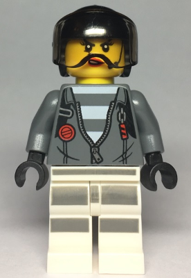 Sky Police - Jail Prisoner Jacket over Prison Stripes, Female, Black Helmet (cty0994)