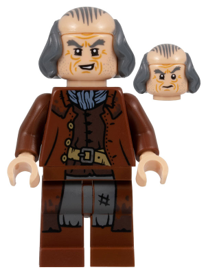 Argus Filch - Bald on Top, Reddish Brown Jacket, Printed Legs (hp353)